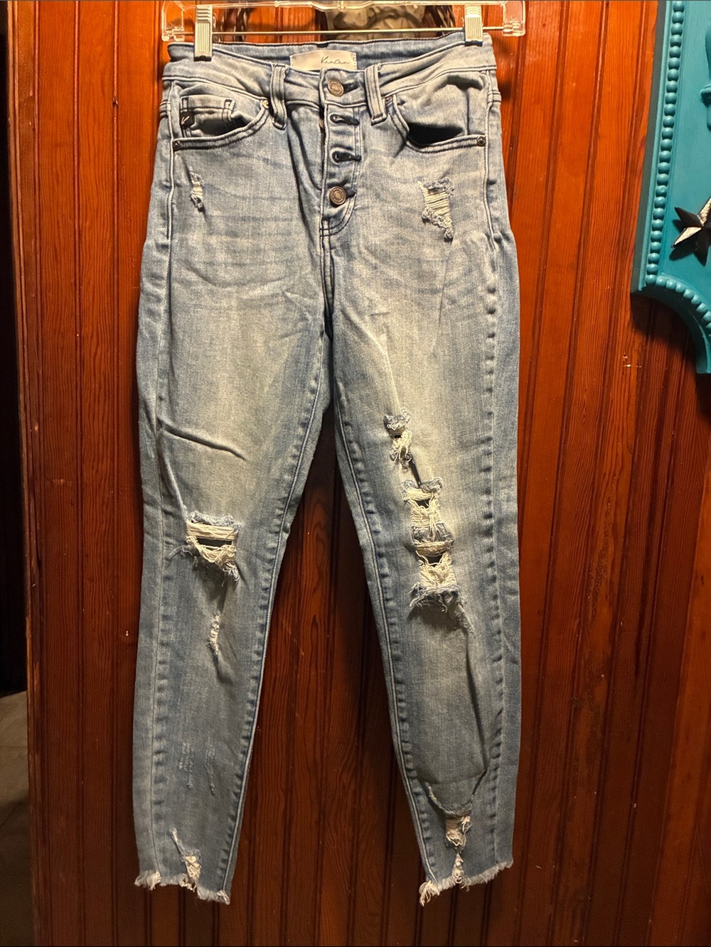 KanCan Light Blue Distressed Skinny Jeans